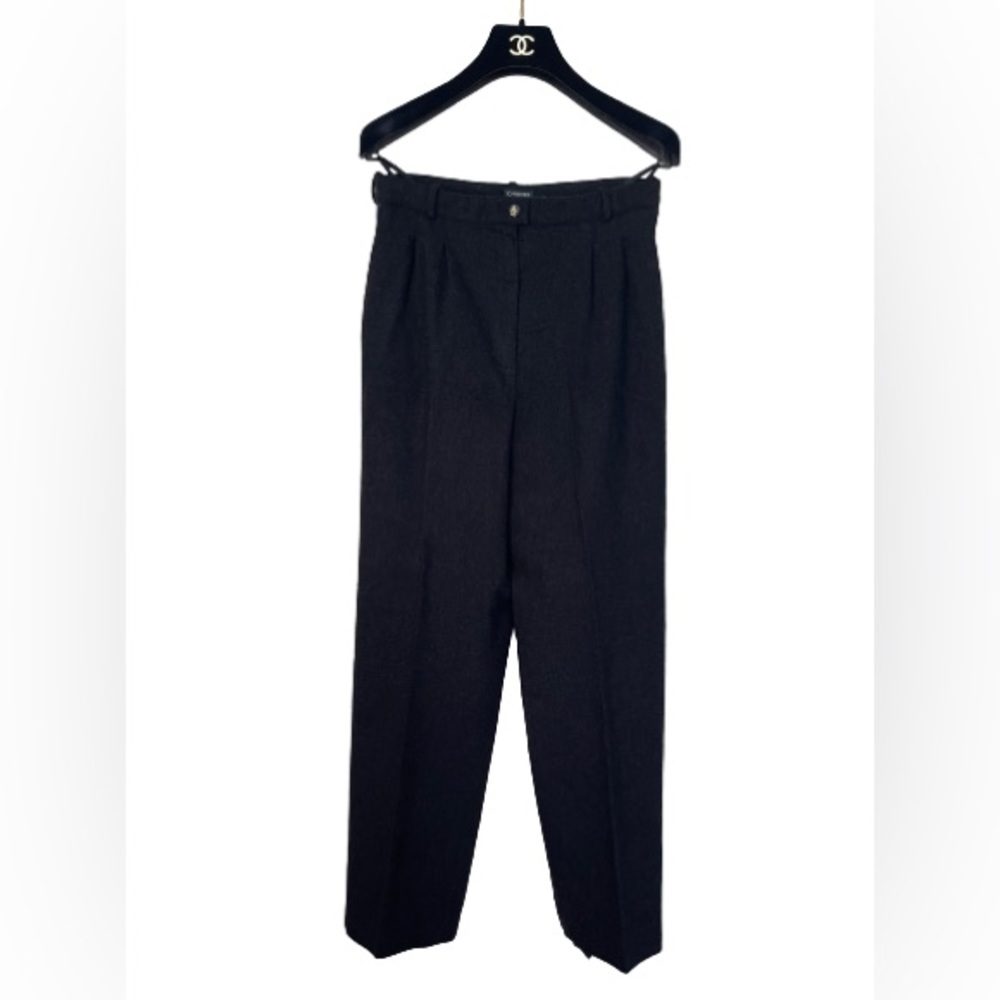 CHANEL ribbon tailored trousers